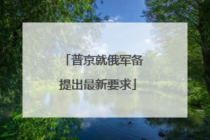 普京就俄军备提出最新要求